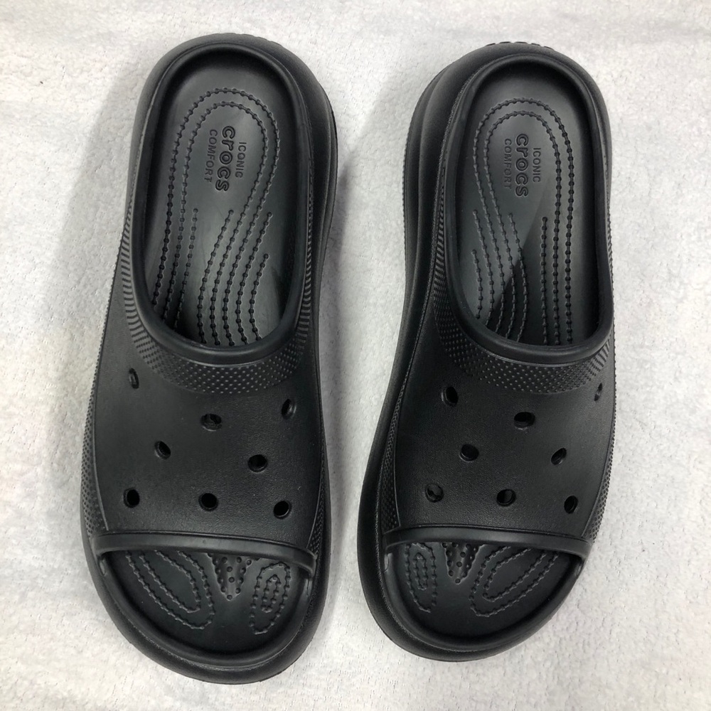 CROCS Like New Crush Platform Slide Sandals Unisex sz W10/M8 - Picture 2 of 14
